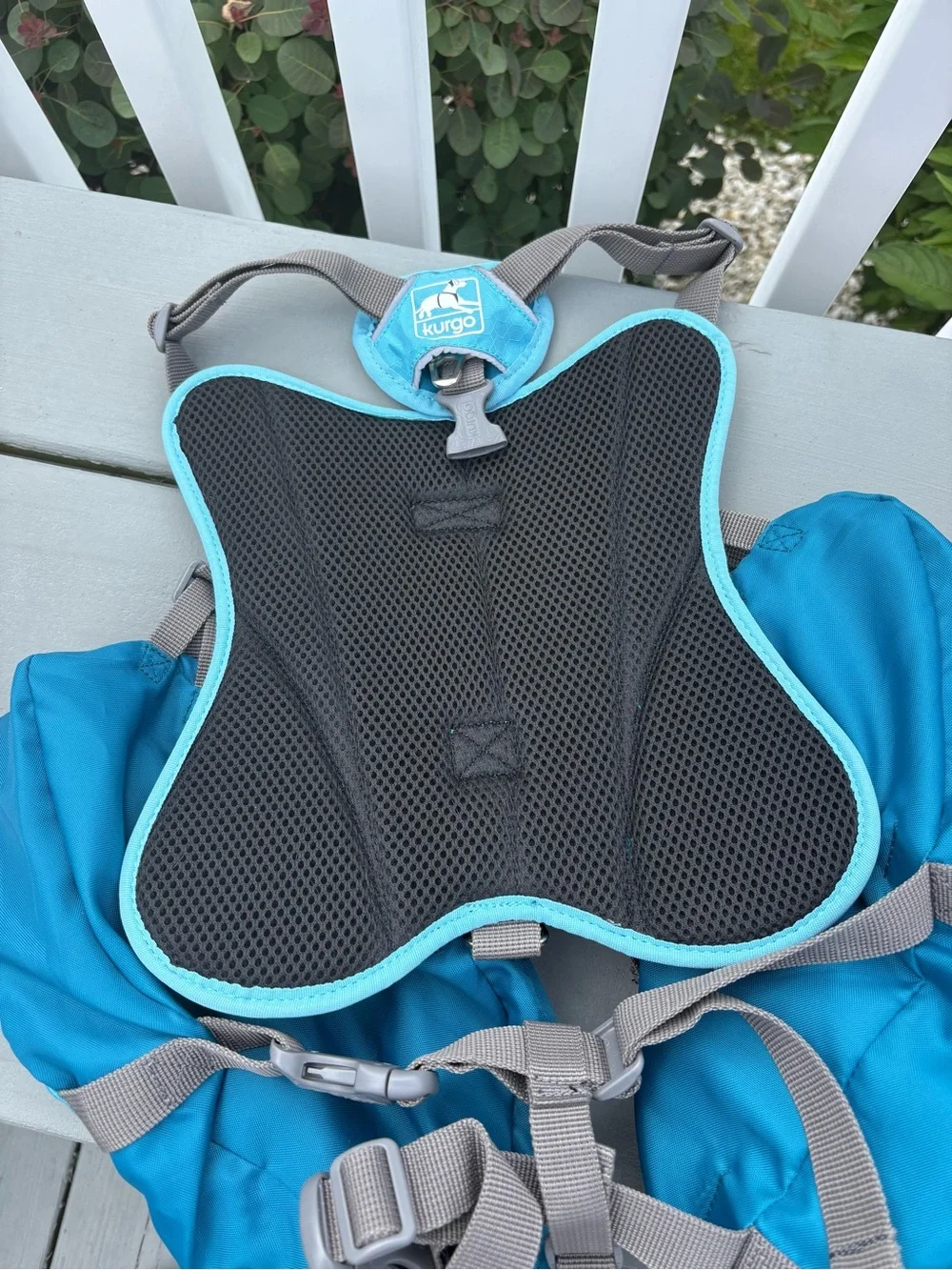 Kurgo Baxter Dog Backpack in Coastal Blue M/L